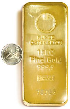 Zlatna poluga, 1 kg, kilogram zlata, kila zlata